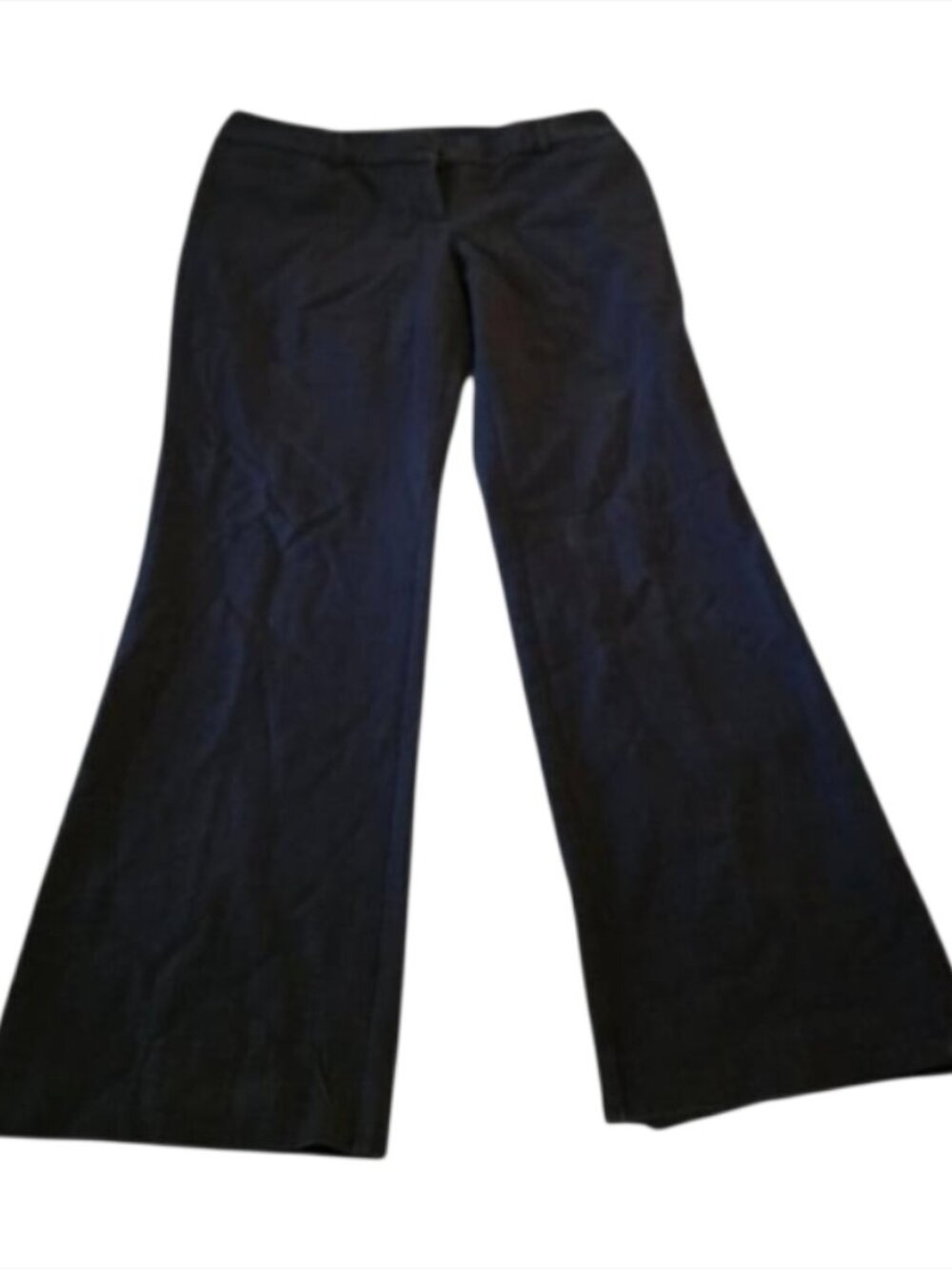 New York and Company Stretch Black Pants 10 Petite Flare Wide Leg